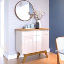 Ver imagem 2 de Buffet Classic 2 Portas Sem Espelho 64333 Off-White/Nature