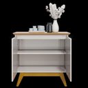 Ver imagem 3 de Buffet Classic 2 Portas Sem Espelho 64333 Off-White/Nature