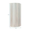 Ver imagem 2 de Guarda Roupa Canto Obliquo 1 Porta 1 Cabideiro Legno Crema