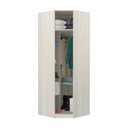 Ver imagem 3 de Guarda Roupa Canto Obliquo 1 Porta 1 Cabideiro Legno Crema