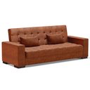 Ver imagem 1 de Sofá Cama Decorativo 210cm Beesley Pu Nozes - Gran Belo