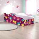 Ver imagem 1 de Cama Solteiro Infantil com Colchão Borboleta MDF Branco Casah