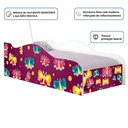 Ver imagem 2 de Cama Solteiro Infantil com Colchão Borboleta MDF Branco Casah