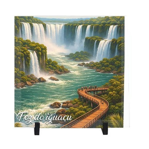 Quadro Azulejo Foz do Iguaçu Decoração Lembrancinha