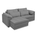 Ver imagem 5 de Sofá Retrátil Elétrico Sala de Estar Nolan Bipartido 215cm Conforto Premium em Couro Cinza G58 - Gra