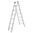 Ver imagem 1 de Escada Dupla Extensiva em Alumínio 11 Degraus Capacidade 120kg Worker