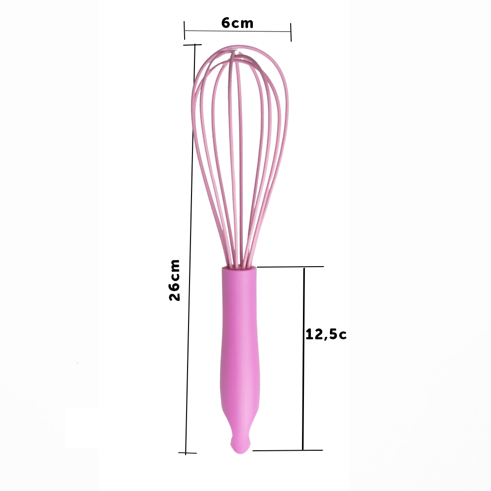 Batedor Fouet Profissional 26cm em Silicone para Massas Ovos Bolo Cozinha - 2