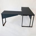 Ver imagem 1 de Estação de Trabalho Mesa Escrivaninha em L 166x166 Chumbo/preto