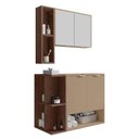 Ver imagem 1 de Gabinete Banheiro Ibiza 2 Portas Armario 2 Portas Espelheira Fendi/carvalho