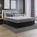 Ver imagem 6 de Cama Box Queen Preto + Colchão Life D33 Pillow Top Cinza - 56x158x198cm - e-Shop Casa