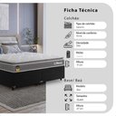 Ver imagem 2 de Cama Box Queen Preto + Colchão Life D33 Pillow Top Cinza - 56x158x198cm - e-Shop Casa