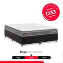 Ver imagem 5 de Cama Box Queen Preto + Colchão Life D33 Pillow Top Cinza - 56x158x198cm - e-Shop Casa