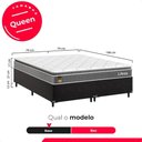 Ver imagem 3 de Cama Box Queen Preto + Colchão Life D33 Pillow Top Cinza - 56x158x198cm - e-Shop Casa