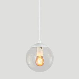 Pendente Globo Esfera de Vidro Cristal 14cm - Branco - 2