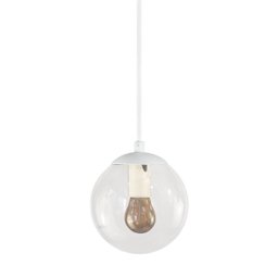 Pendente Globo Esfera de Vidro Cristal 14cm - Branco - 1