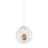 Pendente Globo Esfera de Vidro Cristal 14cm - Branco - 1