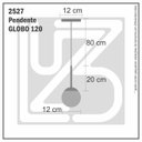 Ver imagem 7 de Pendente Globo Esfera de Vidro Cristal 14cm - Branco