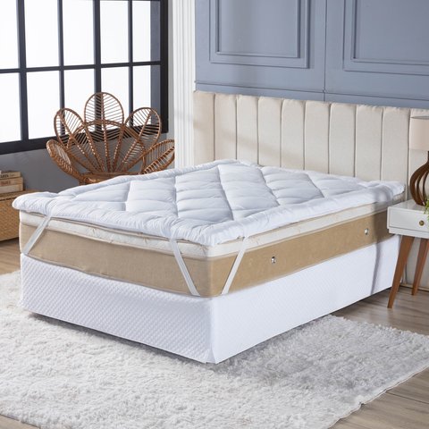 Pillow Top Toque de Pluma Casal 650g/m² 5cm Espessura