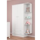 Ver imagem 2 de Guarda Roupa Infantil Pirulito 2 Portas C/ 2 Gavetas + Nicho Branco