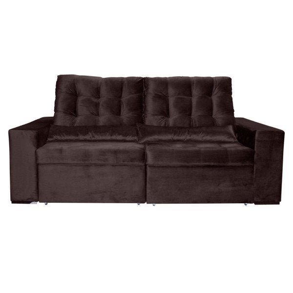 Sofá Fortaleza Retrátil e Reclinável com Pillow Top Rm Moveis Preto