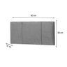 Painel Donna Para Cama Box Casal 90 cm Suede Cinza - D'Rossi - 3