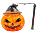 Ver imagem 1 de Lanterna Cabeça de Abobora Halloween Luz Led Sensor Barulho Voz Festa Tematica Decoraçao Terror Casa