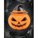 Ver imagem 3 de Lanterna Cabeça de Abobora Halloween Luz Led Sensor Barulho Voz Festa Tematica Decoraçao Terror Casa