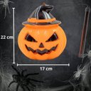 Ver imagem 5 de Lanterna Cabeça de Abobora Halloween Luz Led Sensor Barulho Voz Festa Tematica Decoraçao Terror Casa