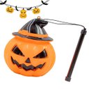 Ver imagem 2 de Lanterna Cabeça de Abobora Halloween Luz Led Sensor Barulho Voz Festa Tematica Decoraçao Terror Casa