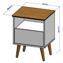 Ver imagem 4 de Mesa de Cabeceira Cancun 1 Gaveta Cinamomo/off White - Móveis Bechara