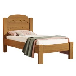 Cama de Solteiro Estrados Reforçados Segurança 100% MDF Lais:‎ Nature - 2