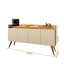Aparador Buffet 4 Portas Gold Primus - 4
