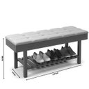 Ver imagem 4 de Banco em Madeira Almofadado com Sapateira Preto Pavia Rubi Ofertamo