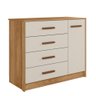 Cômoda 100% Mdf Pérola Nature Branco Off - Peternella - 2