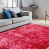Tapete Sala 1,40 x 2,00Mt Peludo Shaggy Macio Corttex Oferta - Vermelho - 1