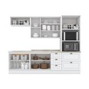 Ver imagem 5 de Kit de Cozinha Modulada 7 Peças Americana (2 Aéreos. 2 Balcões, 1 Paneleiro, 2 Complemento)