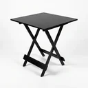 Ver imagem 3 de Kit 4 Mesas Dobráveis 70x70cm em MDF Preto