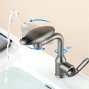 Ver imagem 3 de Torneira Monocomando Banheiro Cozinha Rotaçao 360 Graus Quatro Jatos de Agua Cascata Modo Bolha Cort