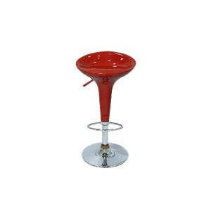 Banqueta Taça Giratória Vermelha com Regulagem de Altura – Design Moderno e Conforto