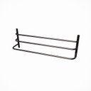 Ver imagem 6 de Porta Toalha Banheiro Triplo Parede Preto Fosco Elegance60cm