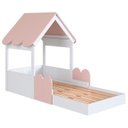 Ver imagem 6 de Cama Solteiro Infantil Montessoriana Casinha Nana Branco/rosa C06 - Mpozenato