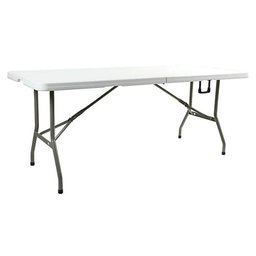 Mesa Dobrável Tipo Maleta 180cm Branco - 1