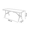 Mesa Dobrável Tipo Maleta 180cm Branco - 4