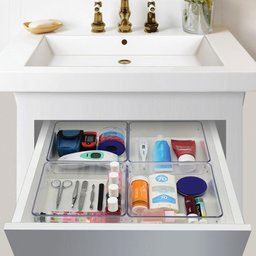 Organizador Modular Pote Transparente Grande Kit 4 Peças Acrimet Ref. 973 - 3