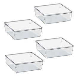 Organizador Modular Pote Transparente Grande Kit 4 Peças Acrimet Ref. 973 - 1