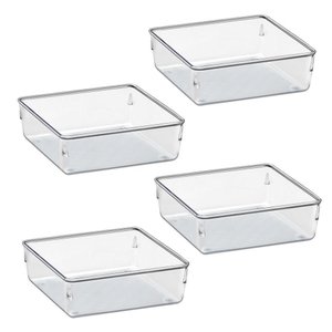 Organizador Modular Pote Transparente Grande Kit 4 Peças Acrimet Ref. 973