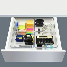 Organizador Modular Pote Transparente Grande Kit 4 Peças Acrimet Ref. 973 - 2