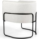 Ver imagem 6 de Kit 2 Poltronas Betina Base Preto Viscolinho Off White - Nexta Casa