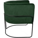 Ver imagem 3 de Kit 2 Poltronas Betina Base Aço Preto Veludo Verde - Nexta Casa