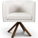 Ver imagem 2 de Kit 02 Poltronas Betina Giratória Giromad Viscolinho Off White - Nexta Casa